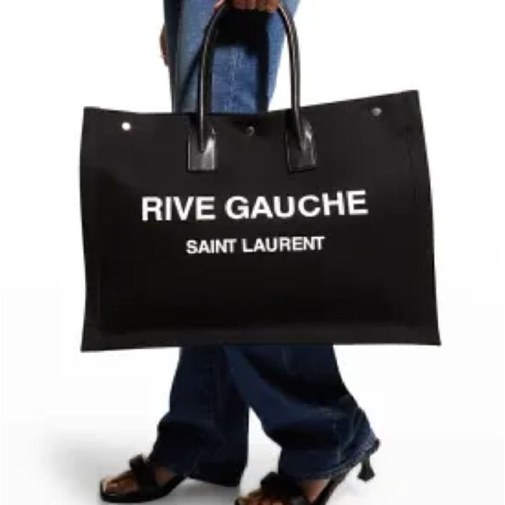Saint Laurent Rive Gauche black and white tote bag purse brand new never used! - Picture 7 of 16